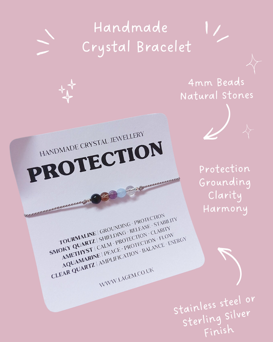 Protection Crystal Bracelet Gift Minimalist Silk cord bracelet