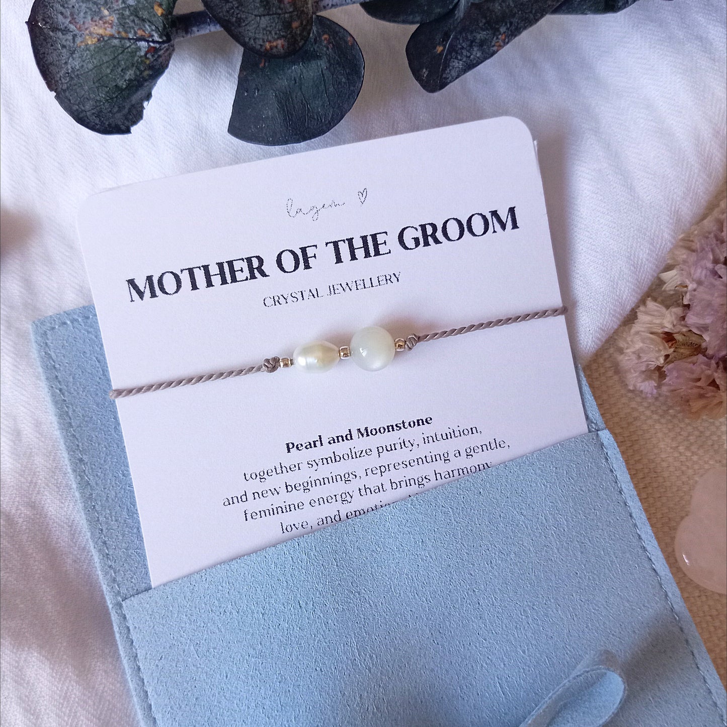 Pearl & Moonstone Wedding Bracelet – Mother of the Bride Jewellery Gift, Elegant Bracelet for Mother of the Groom
