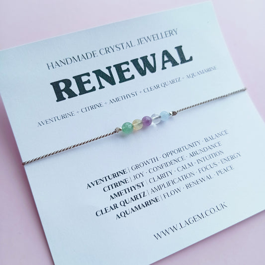 Renewal and new beginning crystal bracelet UK