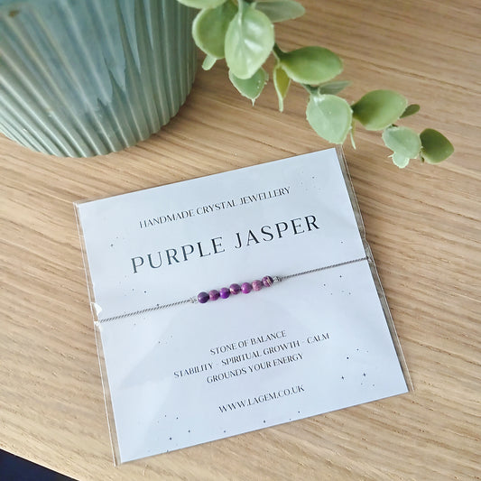 Purple Jasper Crystal Bracelet 
