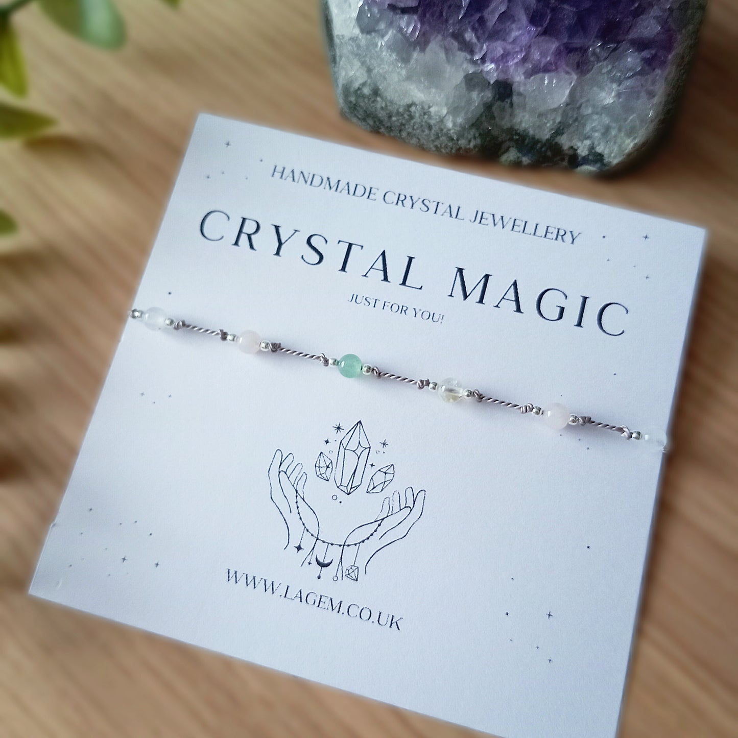 ☆ Custom Crystal Bracelet | Personalised Crystal Jewelry 4mm Knotted