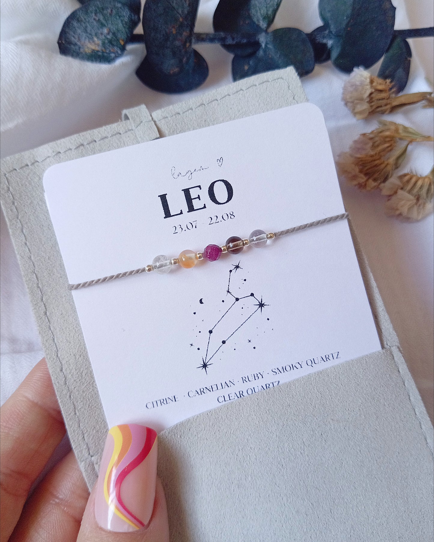 Zodiac Bracelet UK – Astrology Jewellery, Star Sign Gift, Crystal Gemstone Bracelet for Her