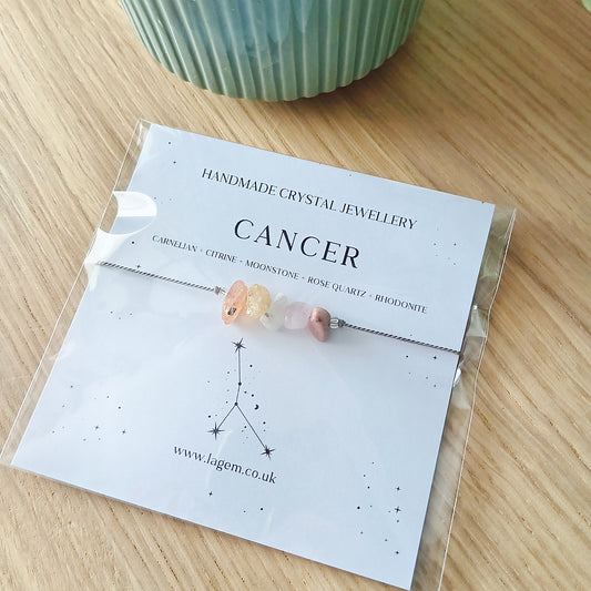 Cancer Zodiac Crystals Bracelet 
