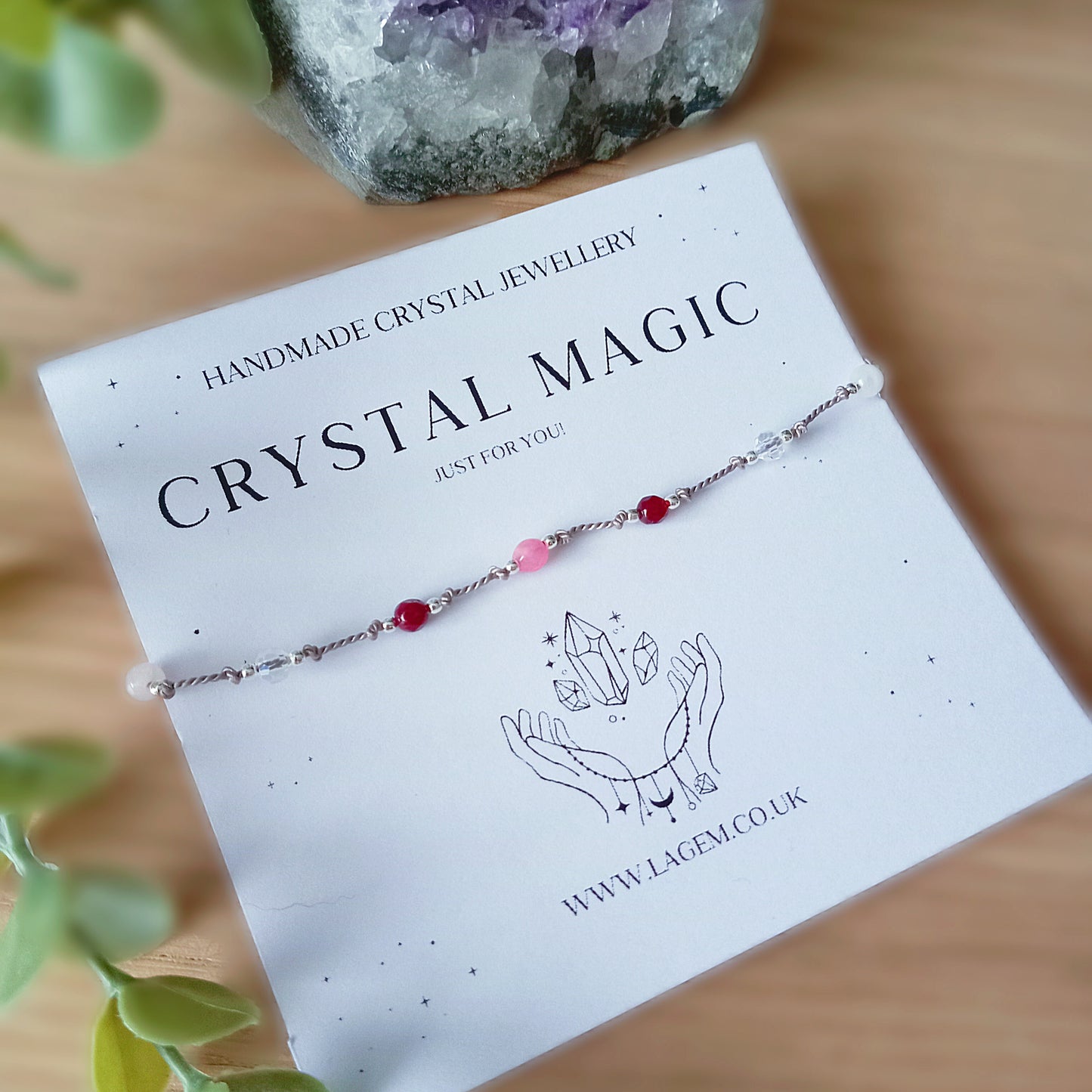 ☆ Custom Crystal Bracelet | Personalised Crystal Jewelry 4mm Knotted