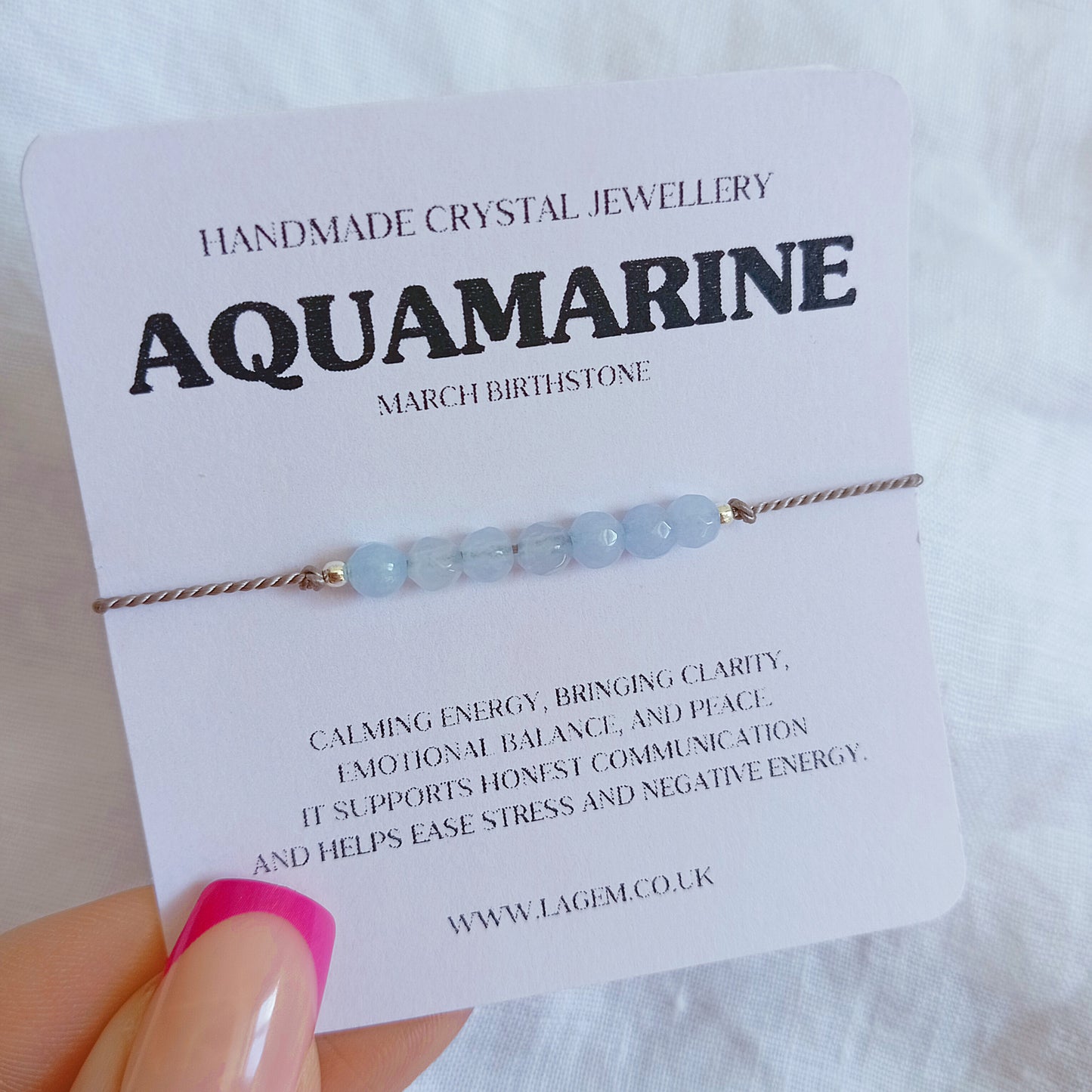 Something Blue Aquamarine Crystal Bracelet  Wedding Gift for Bride