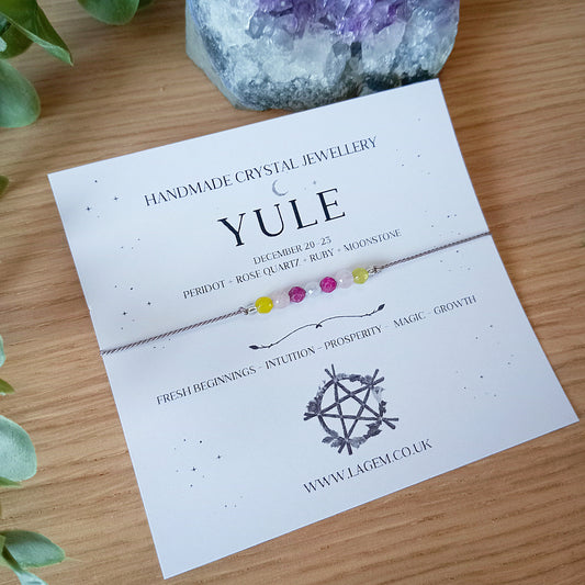 Yule Crystal Bracelet | Winter Solstice | Christmas Jewellery