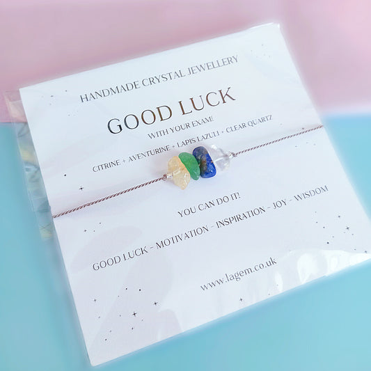 Good Luck with your Exam Crystal Bracelet Gift