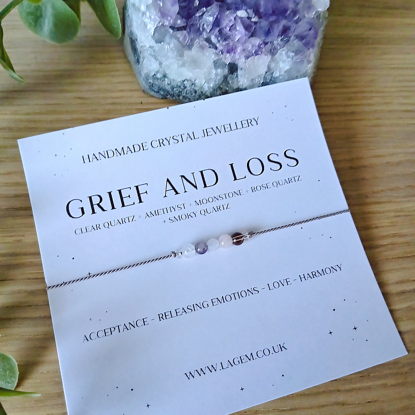 Grief & Loss Crystal Bracelet | Bereavement Gift, Sorry For Your Loss Jewelry