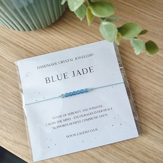 Blue Jade Crystal Bracelet 
