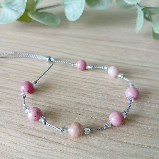 Rhodonite Crystal Bracelet | Compassion Love Balance