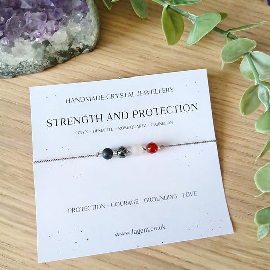 Strength and Protection Crystal Bracelet 