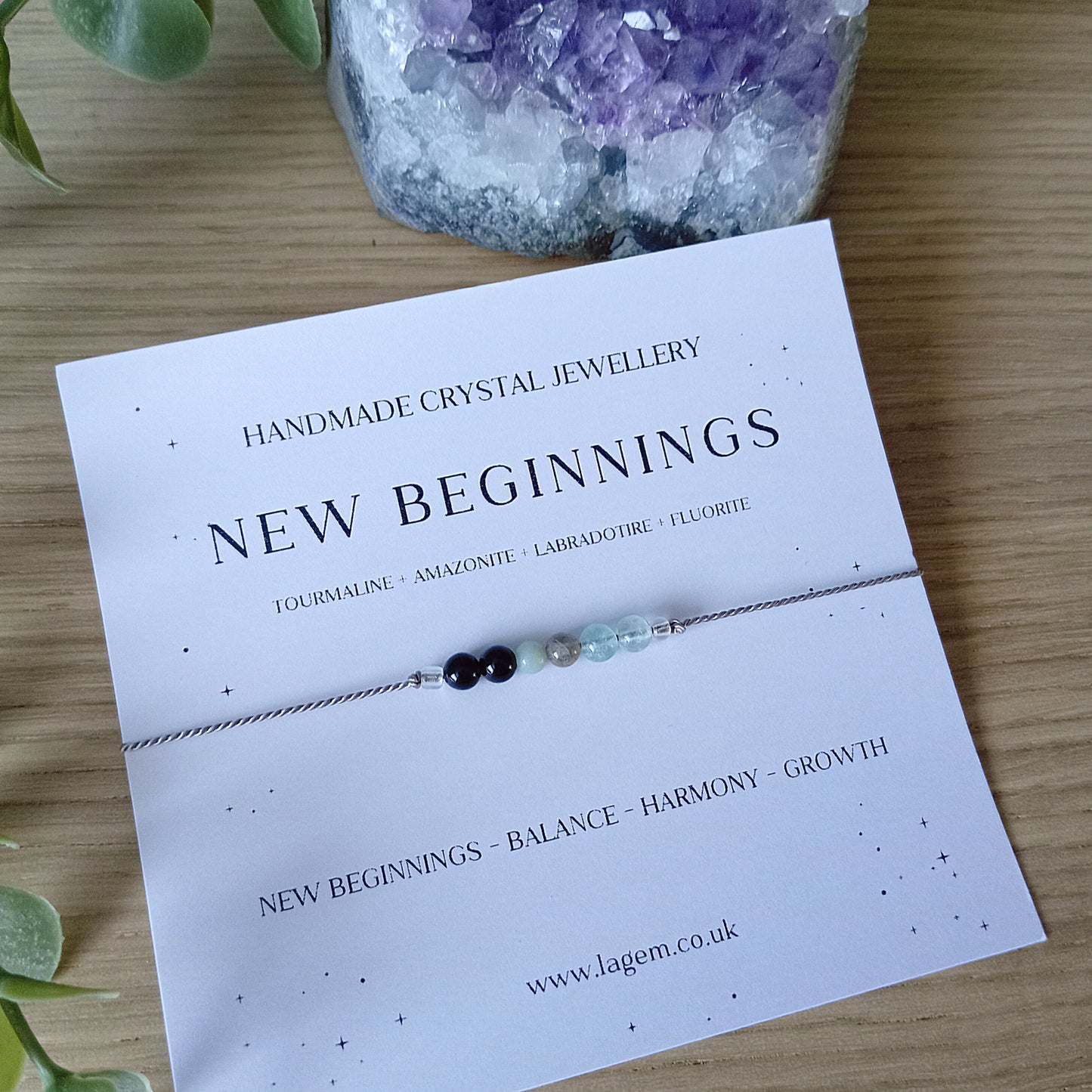 New Beginnings Crystal Bracelet – Manifest Growth, Transformation & Positive Change