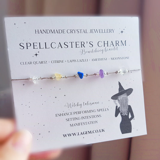 Spellcasters Charm Crystal Bracelet ✨ Witch Talisman Gift