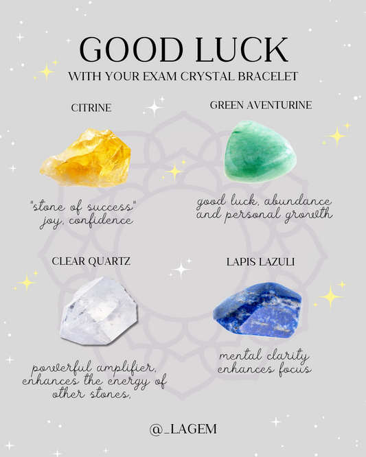 Good luck with Your Exam Crystal Bracelet (GCSE GIFT)