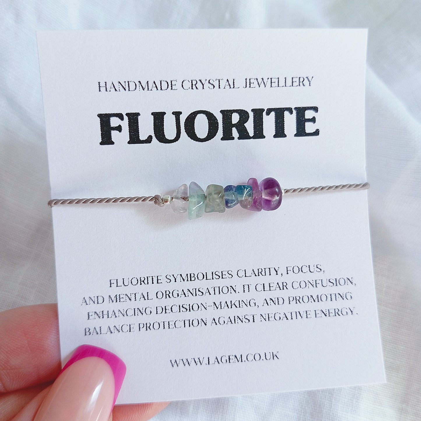 Custom Chips Crystal Bracelet | Dainty Gemstone Jewellery