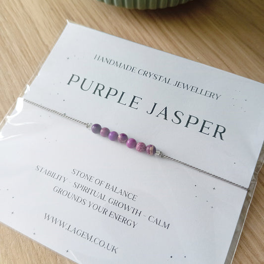 Purple Jasper Crystal Bracelet
