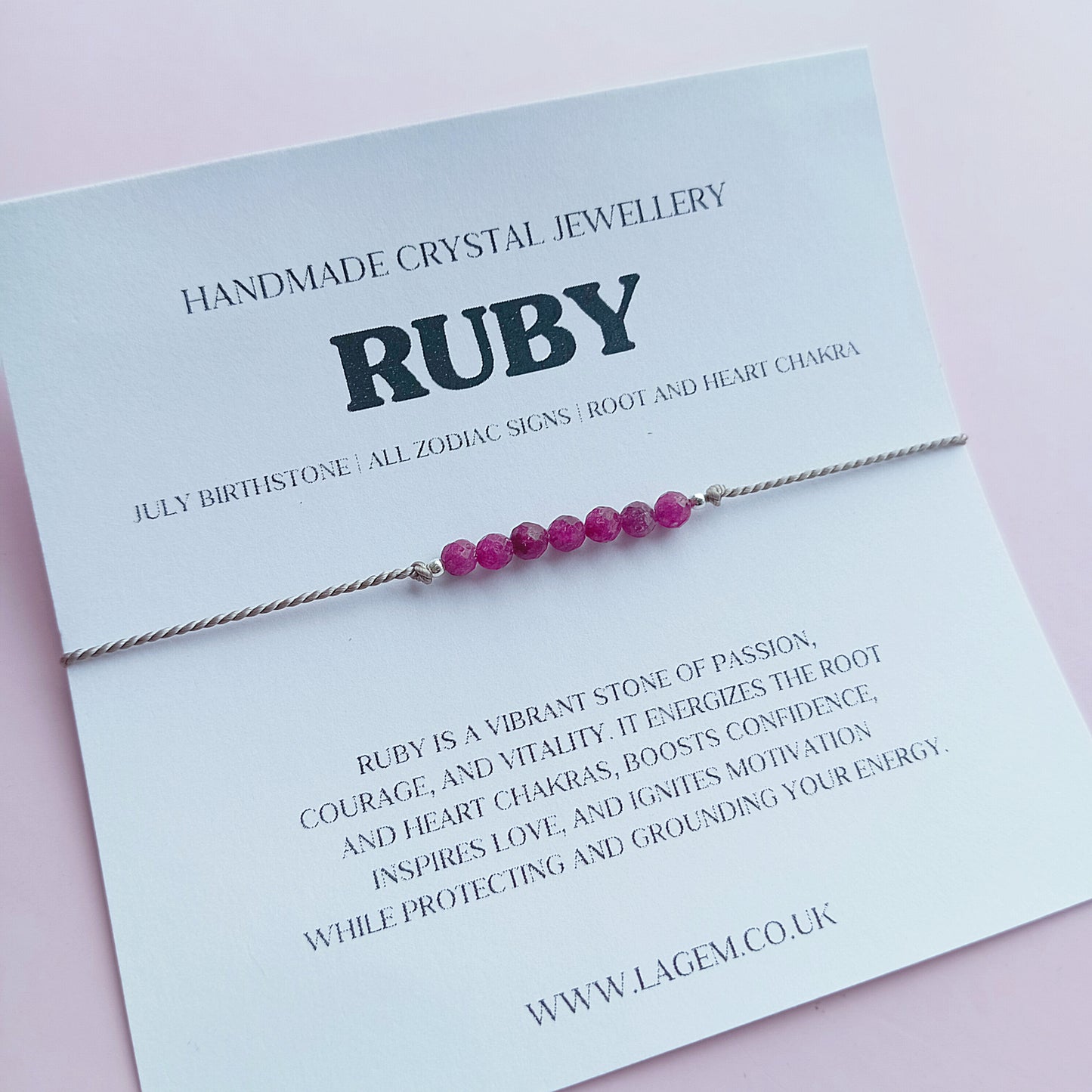 ruby crystal bracelet uk