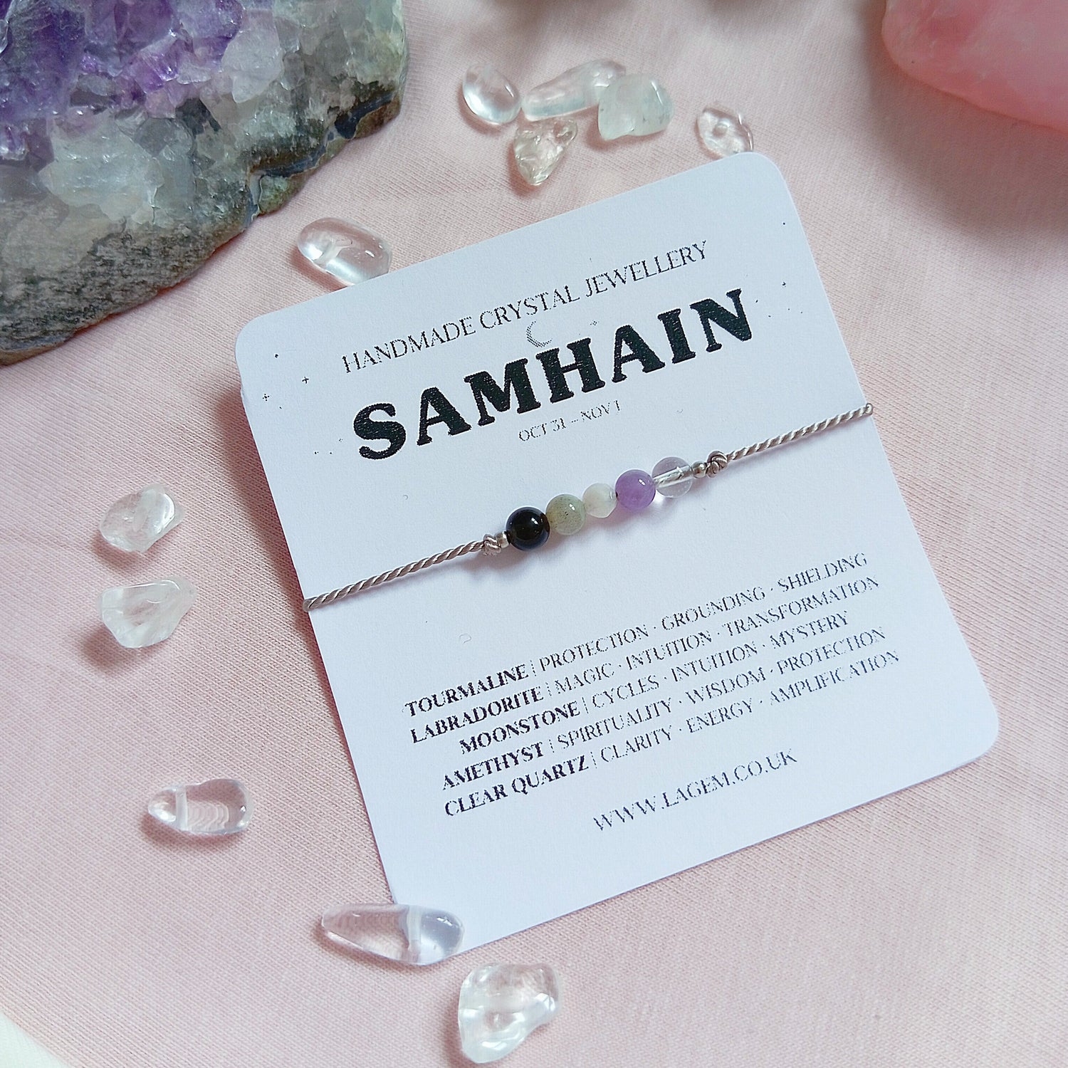 Samhain Crystal Bracelet | Halloween Gift Jewellery