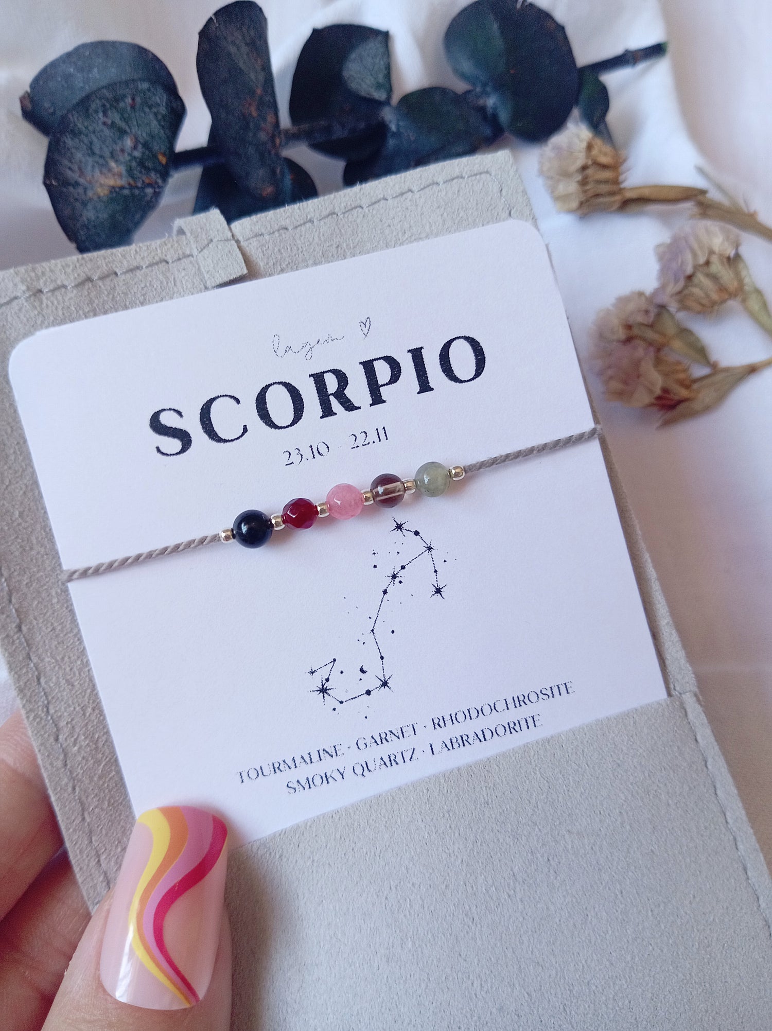 Zodiac Bracelet UK – Astrology Jewellery, Star Sign Gift, Crystal Gemstone Bracelet for Her scorpio zodiac bracelet