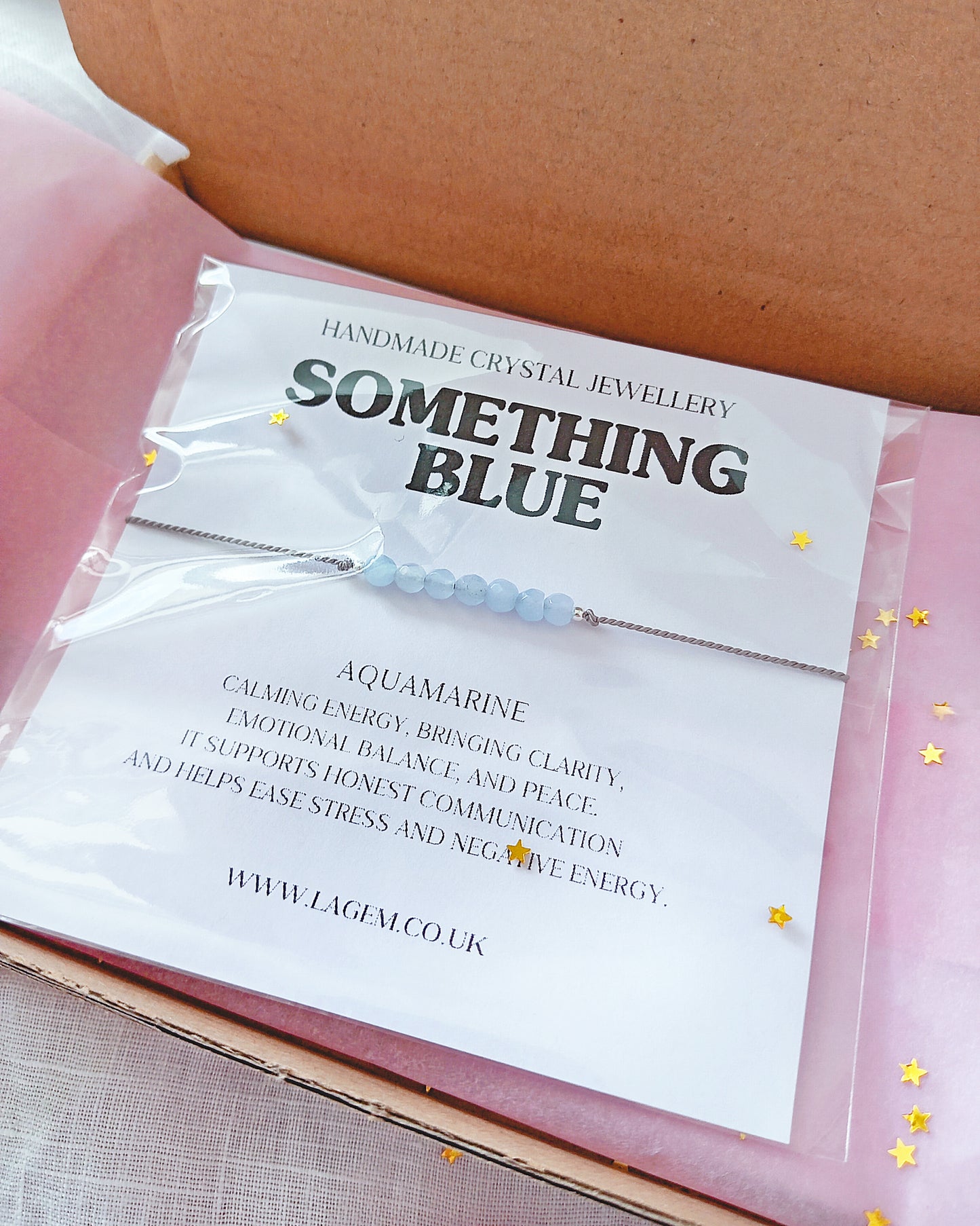 something blue crystal bracelet gift for bride dainty jewellery