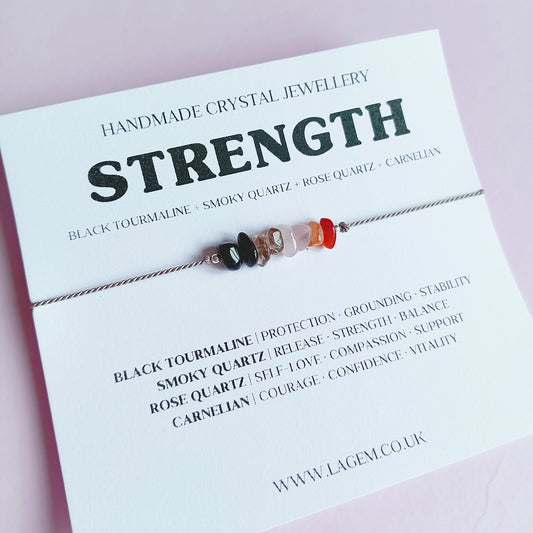 Strength & Grounding Crystal Bracelet – Thoughtful “Thinking of You” Gift
