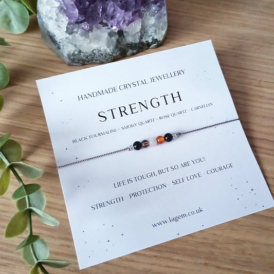 strength crystal bracelet - handmade jewellery in UK lagem