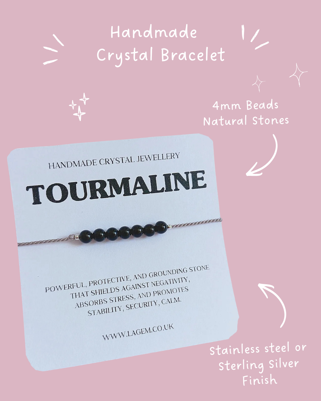 Birthstone Crystal Bracelet UK – Personalised Jewellery & Birthday Gift 4mm