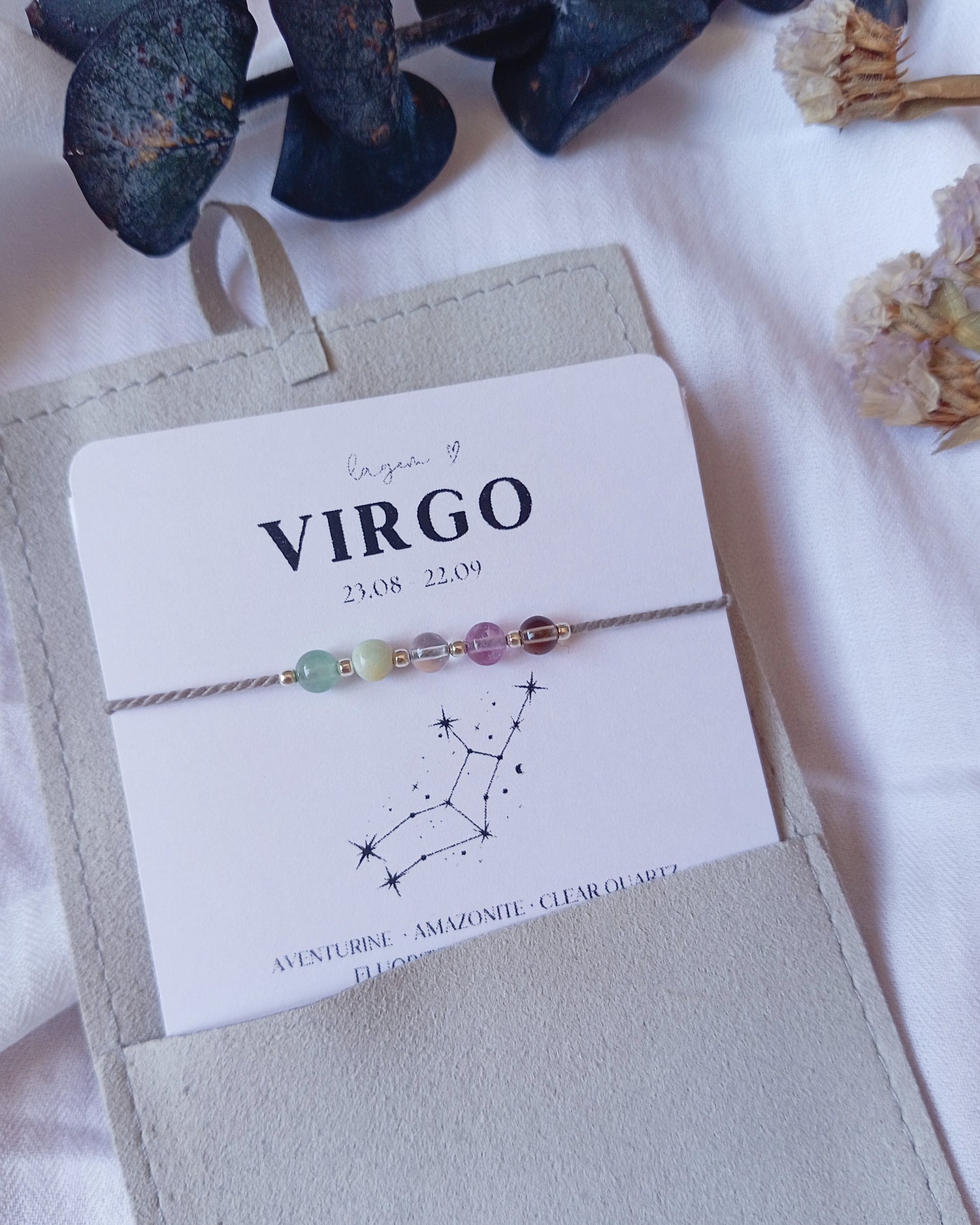 Zodiac Bracelet UK – Astrology Jewellery, Star Sign Gift, Crystal Gemstone Bracelet for Her virgo crystal bracelet