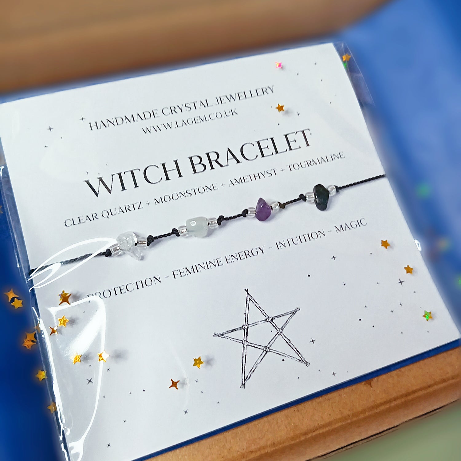 Witch Bracelet Handmade Crystal Jewellery in UK 