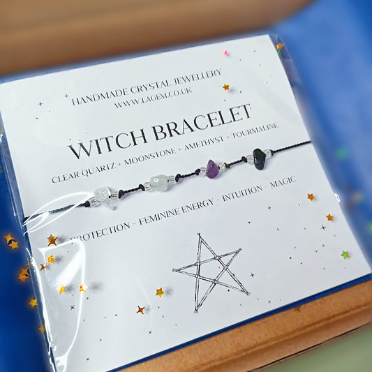 Witch Bracelet Handmade Crystal Jewellery in UK 