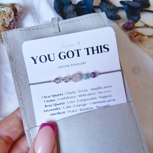 you got this crystal bracelet support gift courage jewellery