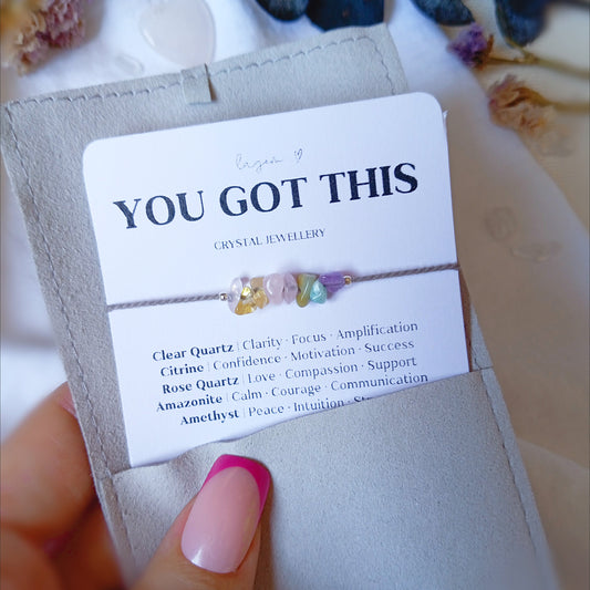 you got this crystal bracelet support gift courage jewellery