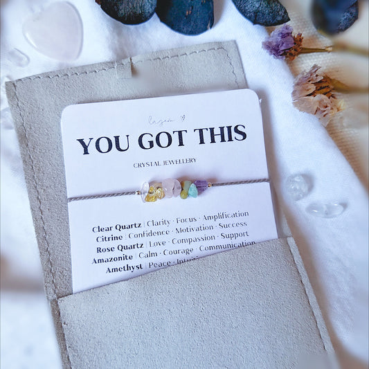 You Got This Bracelet – Positive Energy Jewellery, Encouragement Gift, Motivational Bracelet for Her