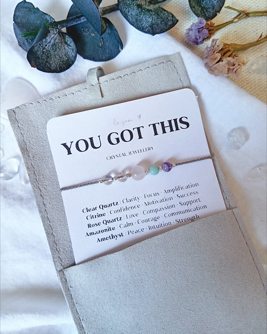 you got this crystal bracelet support gift courage jewellery