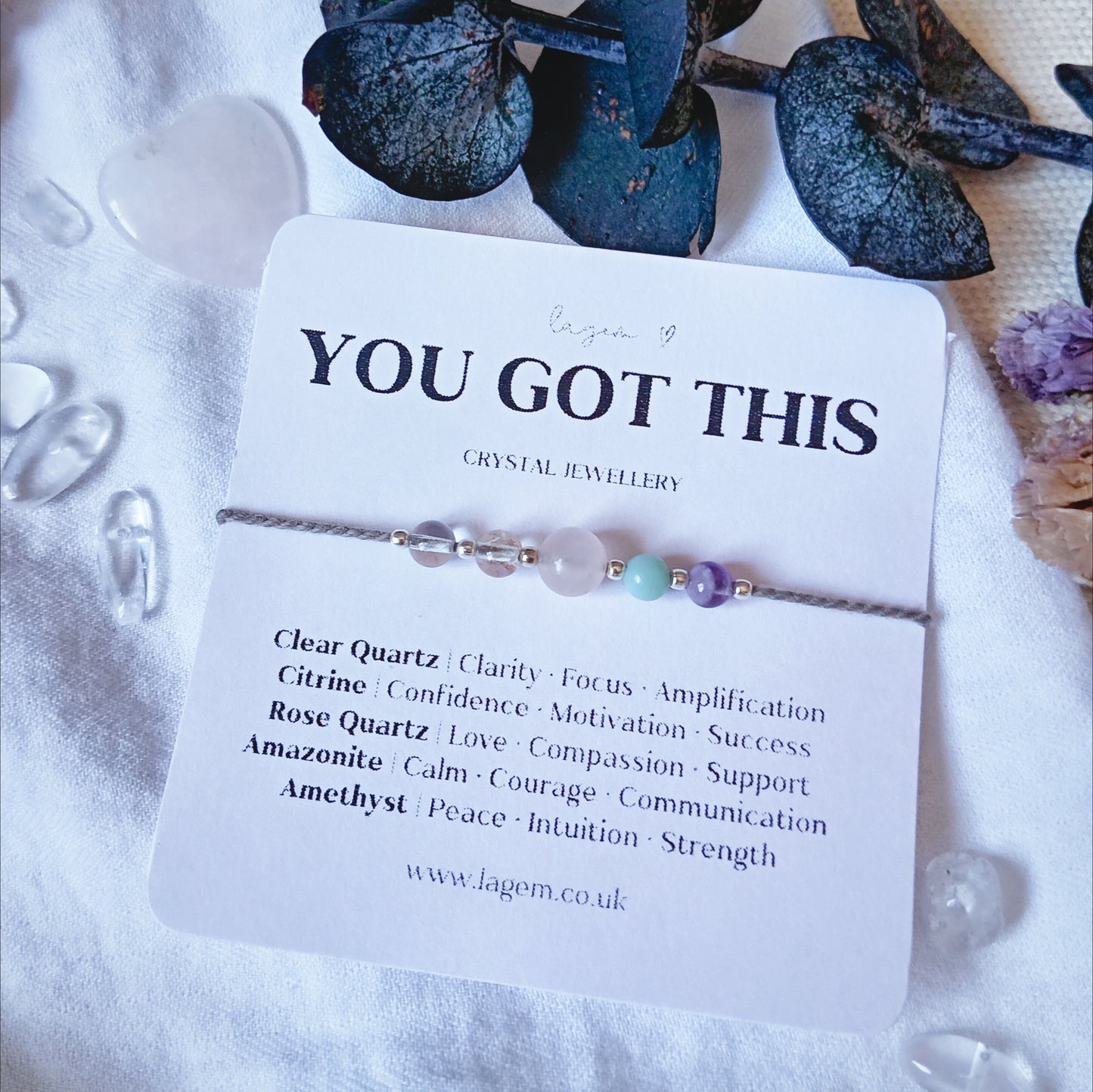 you got this crystal bracelet support gift courage jewellery