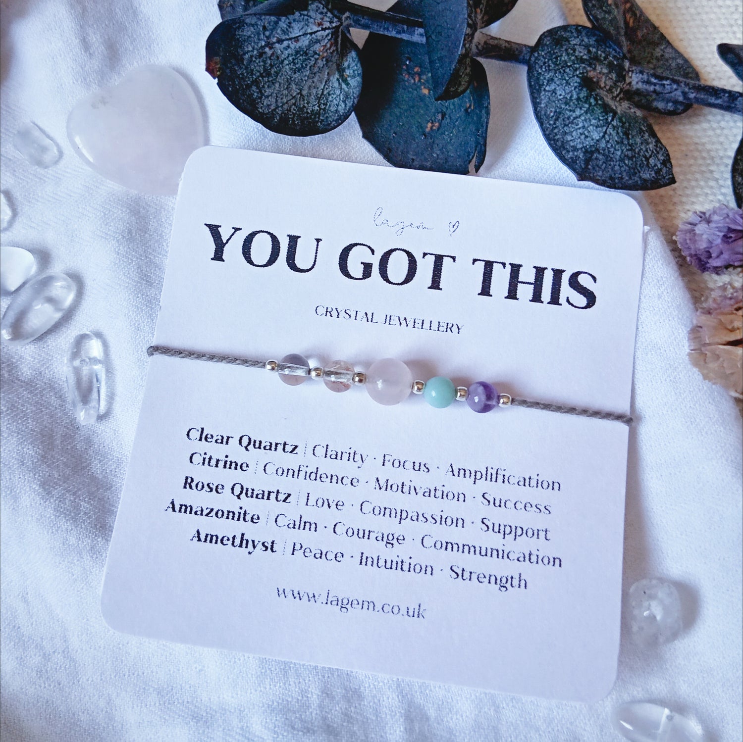 you got this crystal bracelet support gift courage jewellery